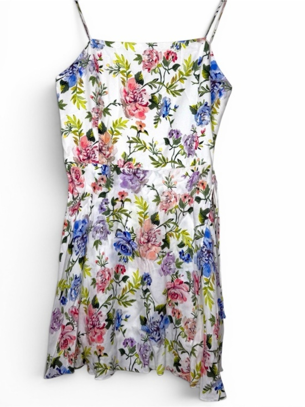 Alice + Olivia Trixie Gardenia Faux Wrap Floral Mini Dress NWT size 10 Medium